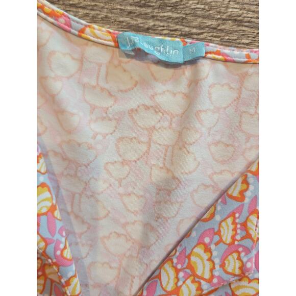 J.McLaughlin Catalina Cloth Shift Dress Medium Sleeveless Caravelle Tulip blue - Picture 3 of 7